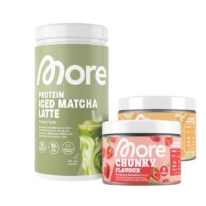 More Nutrition Protein Matcha Bundle - Protein Iced Matcha Latte + 2x Chunky Flavour Geschmackspulver Bundle